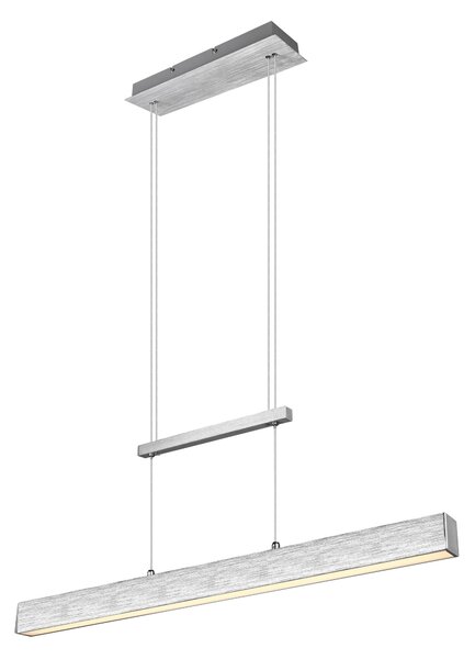 Lampada a Sospensione da Interno a LED in Metallo Alluminio Spazzolato