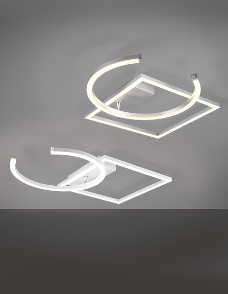 Plafoniera da Interno a LED in Metallo Alluminio Spazzolato