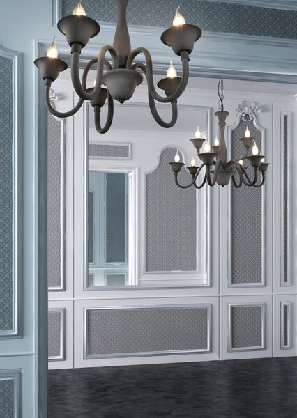 Lampadario da Interno E14 in Metallo Antracite