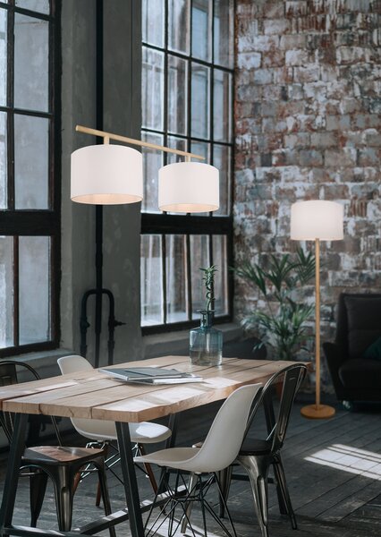 Lampada a Sospensione da Interno E27 in Legno naturale Legno Naturale