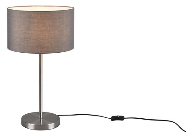 Lampada tavolo da Interno E27 in Metallo Nickel Opaco