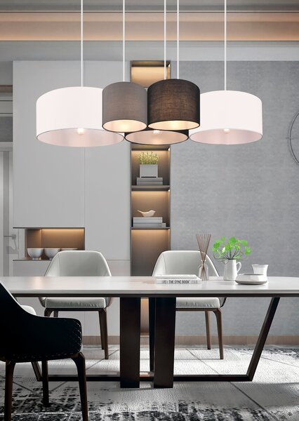 Lampada a Sospensione da Interno E27 in Tessuto Multicolor