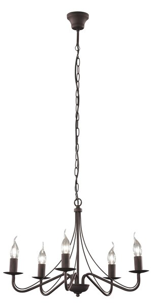 Lampadario da Interno E14 in Metallo Ruggine