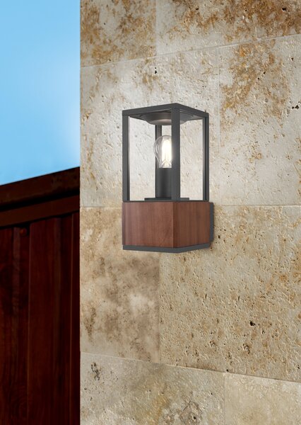 Applique da Esterno a Led in Legno naturale Legno