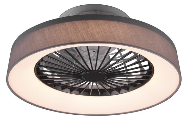 Plafoniera Ventilatore da Interno a led in PLASTICA Grigio