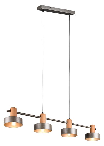 Lampada a Sospensione da Interno a Led in Metallo Nichel Anticato