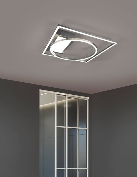 Plafoniera da Interno a Led in Metallo Nickel Opaco