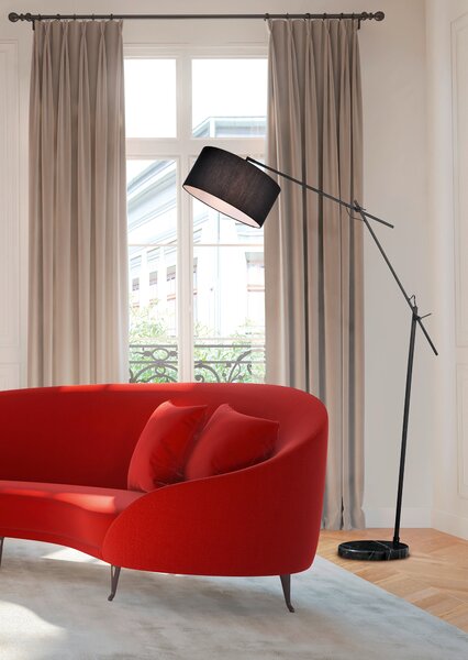Piantana da Interno a Led in Metallo Nero Opaco