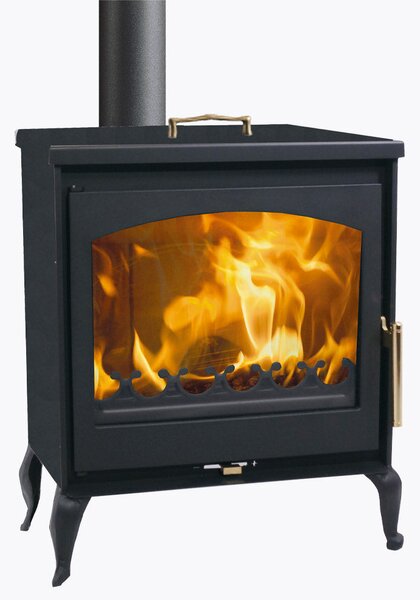 Stufa a Legna 8 kW 76x59,2x48 cm Castilla Nera