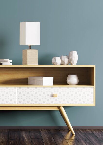 Lampada tavolo da Interno E14 in Ceramica Bianco Anticato