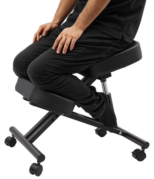 Sedia ergonomica per le ginocchia - Regolabile, con ruote dotate di freno