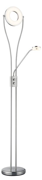 Piantana da Interno a LED in Metallo Nickel Opaco