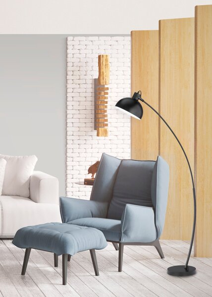 Piantana da Interno E27 in Metallo Nero