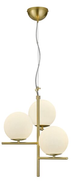 Lampada a Sospensione da Interno E14 in Metallo Ottone Satinato