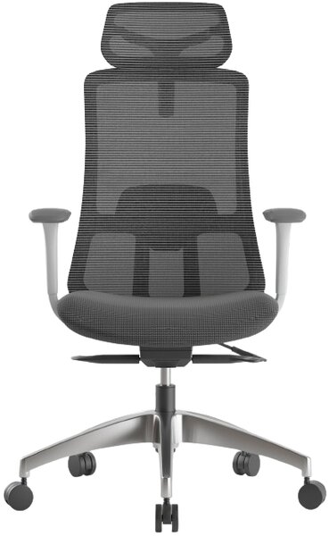 Sedia da ufficio WISDOM, plastica grigia, grigio chiaro