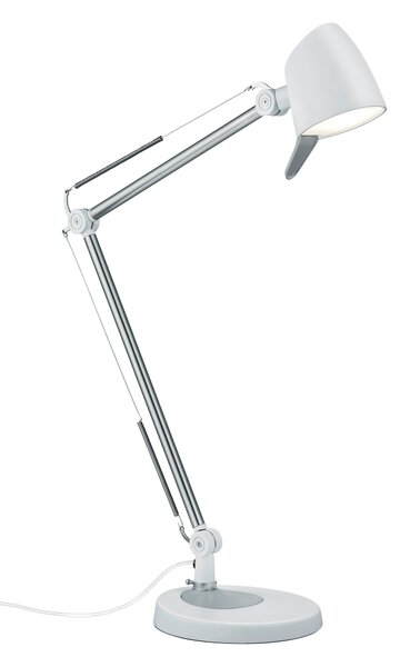 Lampada tavolo da Interno a LED in Metallo Bianco Opaco