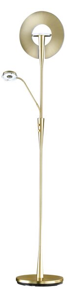 Piantana da Interno a LED in Metallo Ottone Satinato