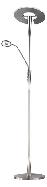 Piantana da Interno a LED in Metallo Nickel Opaco