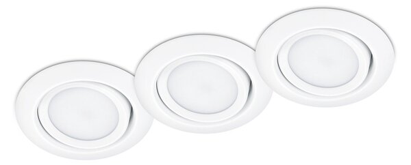 Illuminazione da Incasso da Interno a LED in Metallo Bianco Opaco