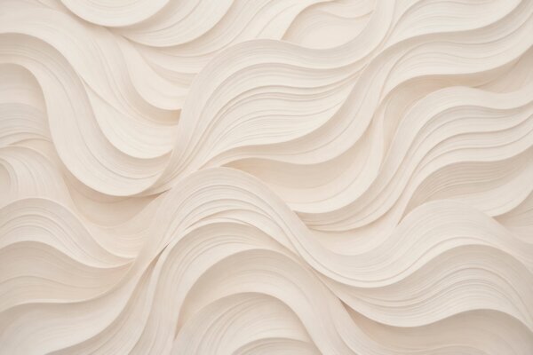 Carta da parati Onde astratte di colore beige in stile 3D, Carta da parati lastrazione, w09957 : Uwalls.it