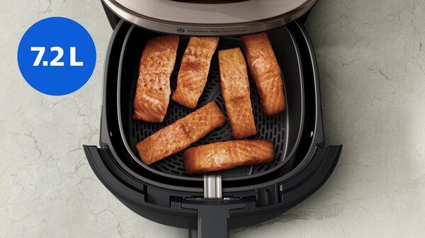 Philips Friggitrice ad Aria 7,2 Litri Potenza 2000W con Cottura a Vapore e Timer colore Champagne serie 5000 - NA543/00