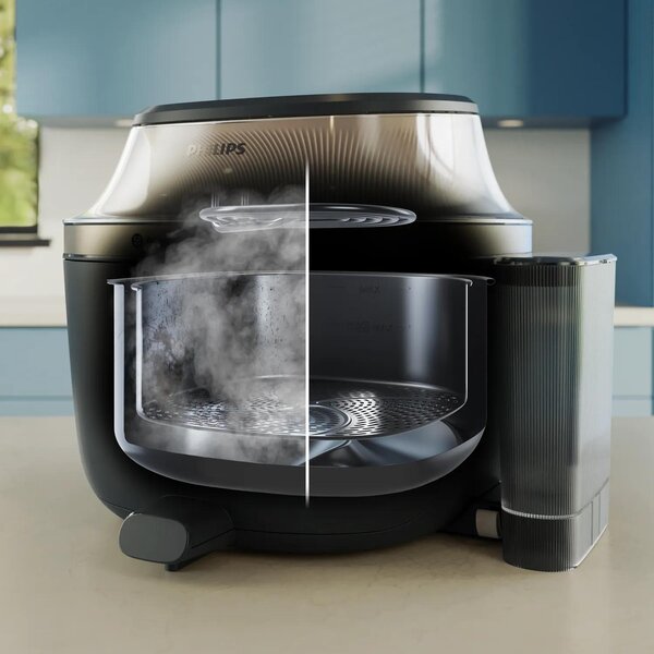 Philips Friggitrice ad Aria 7,2 Litri Potenza 2000W con Cottura a Vapore e Timer colore Champagne serie 5000 - NA543/00