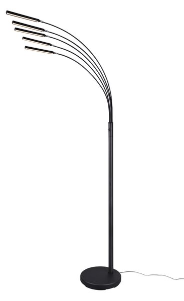 Piantana da Interno a LED in Metallo Nero Opaco