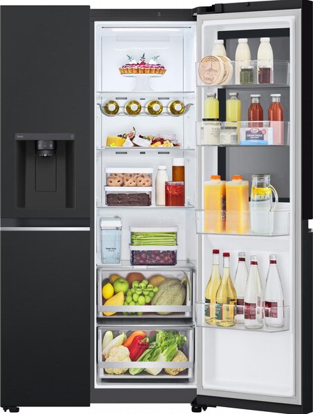 Lg Frigorifero Americano Side by Side 635 Litri Classe E No Frost colore Nero Opaco InstaView - GSGV81EPLL