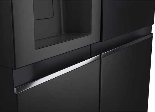 Lg Frigorifero Americano Side by Side 635 Litri Classe E No Frost colore Nero Opaco InstaView - GSGV81EPLL