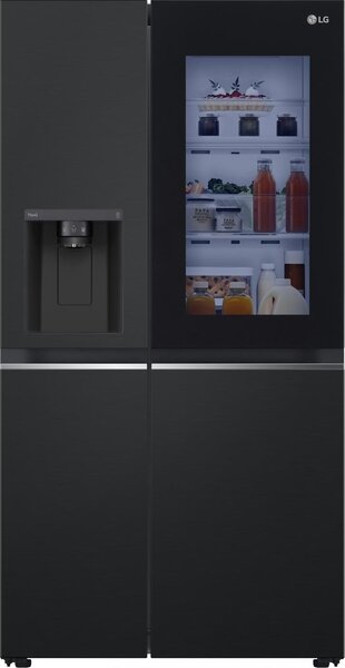 Lg Frigorifero Americano Side by Side 635 Litri Classe E No Frost colore Nero Opaco InstaView - GSGV81EPLL