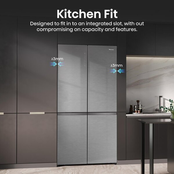 Hisense Frigorifero Americano Side by Side 591 Litri Classe E No Frost colore Argento - RQ768N4GVE