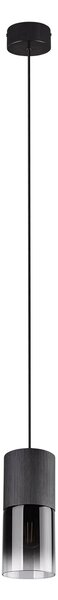 Lampada a Sospensione da Interno E27 in Metallo Nero Opaco