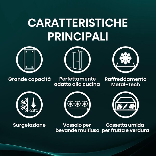 Hisense Frigorifero Combinato Capacit 413 Litri Classe Energetica C Raffreddamento No Frost Wi-Fi colore Nero - RB5P410SBFC