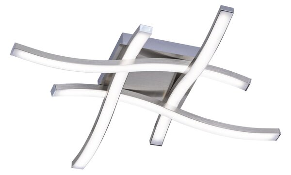 Plafoniera da Interno a LED in Metallo Nickel Opaco