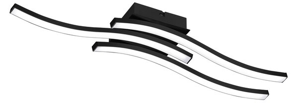 Plafoniera da Interno a LED in Metallo Nero Opaco
