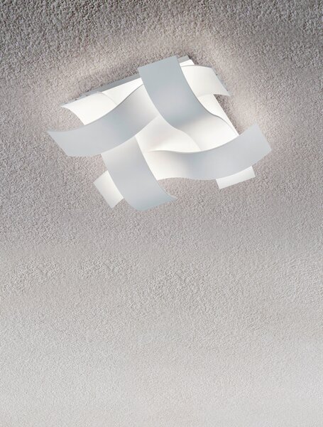 Plafoniera da Interno a LED in Metallo Bianco Opaco