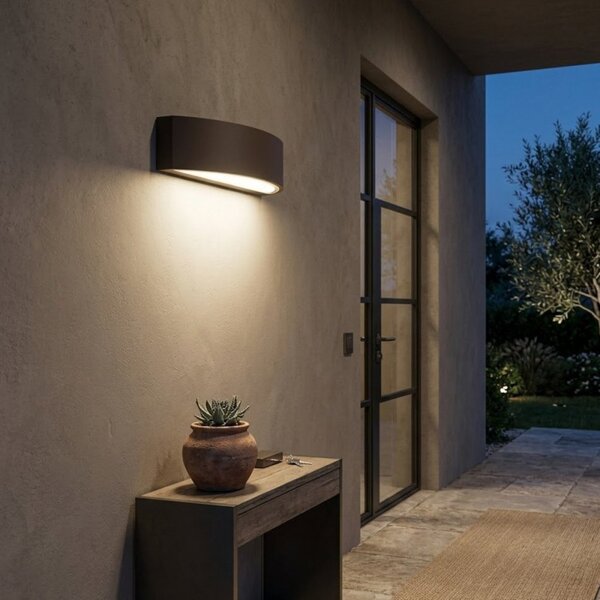 Applique classico promoingross lente 5581 ru e27 led alluminio vetro biemissione monoemissione - Promoingross
