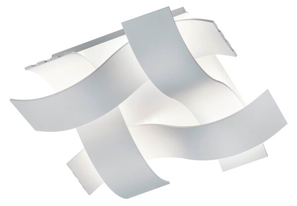 Plafoniera da Interno a LED in Metallo Bianco Opaco