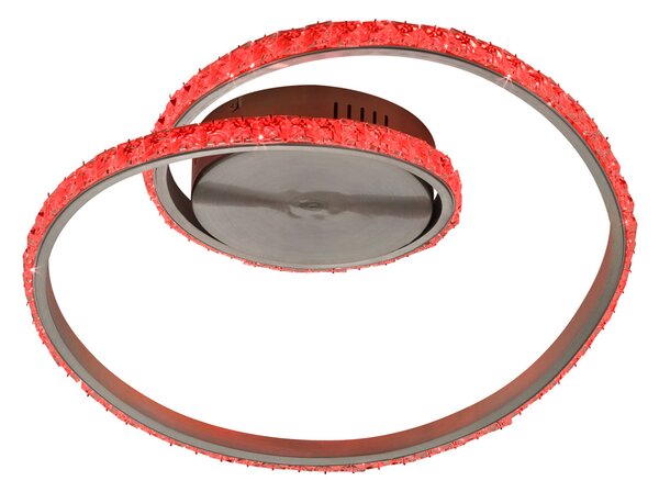 Plafoniera da Interno a LED in Metallo Alluminio Spazzolato