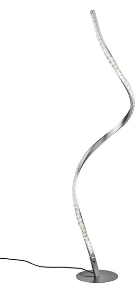 Piantana da Interno a LED in Metallo Alluminio Spazzolato