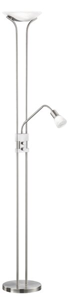 Piantana da Interno a LED in Metallo Nickel Opaco
