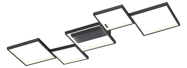 Plafoniera da Interno a LED in Metallo Nero Opaco
