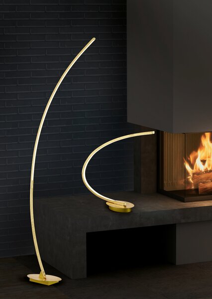 Piantana da Interno a LED in Metallo Oro