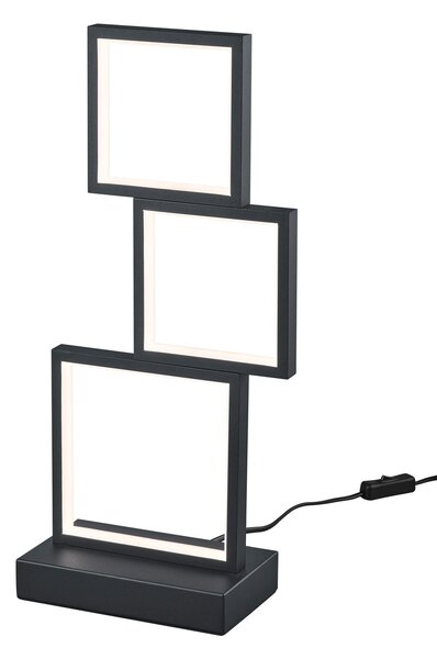 Lampada tavolo da Interno a LED in Metallo Nero Opaco