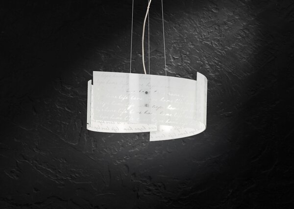 Lampada a Sospensione da Interno E27 in Metallo Bianco