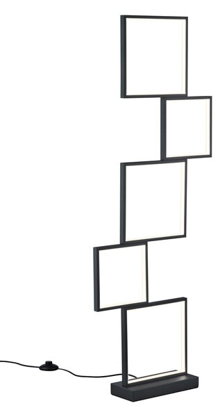 Piantana da Interno a LED in Metallo Nero Opaco
