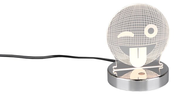 Lampada tavolo da Interno a LED in Metallo Cromo