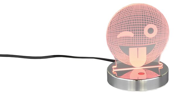 Lampada tavolo da Interno a LED in Metallo Cromo