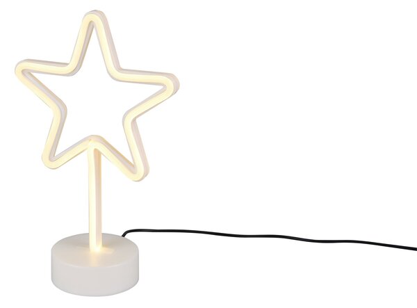 Lampada tavolo da Interno a LED in Plastica Bianco