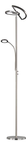 Piantana da Interno a LED in Metallo Nickel Opaco